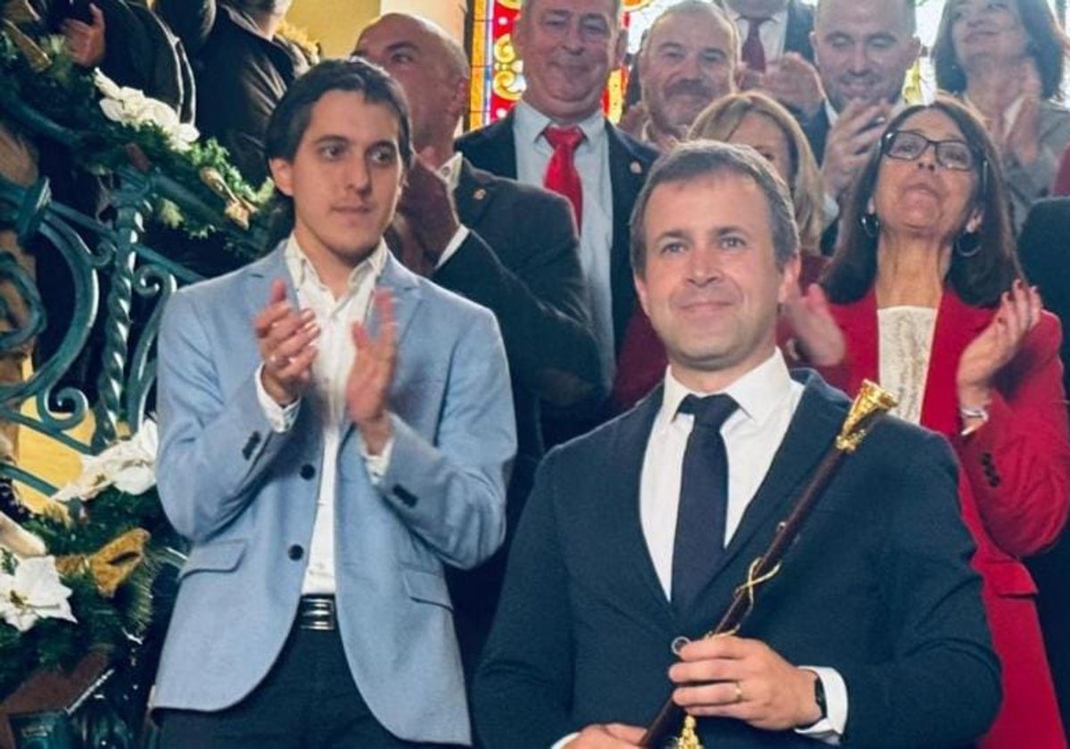 El alcalde de Jaén, Julio Millán, junto al portavoz de JMM, Luis García, el día de la moción de censura